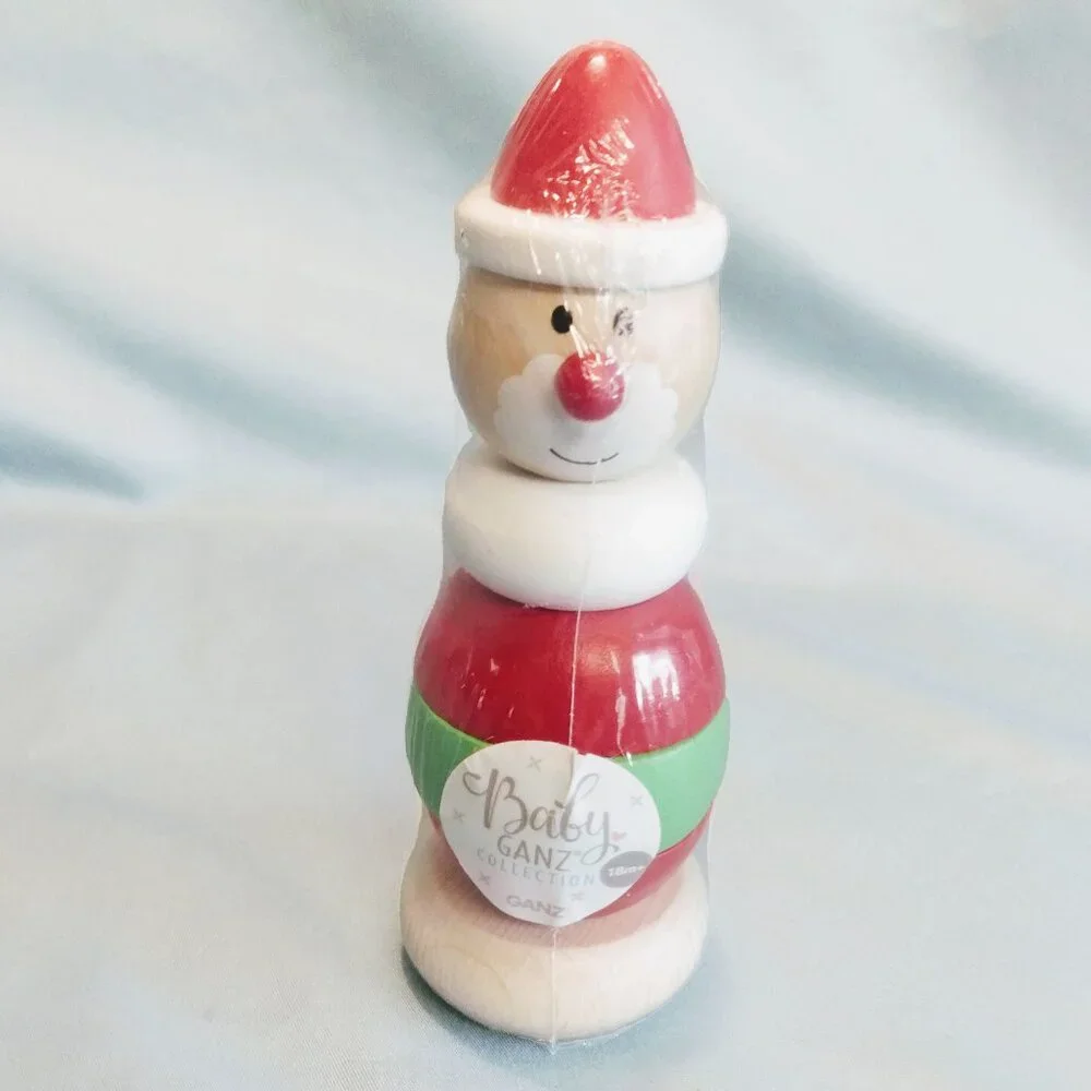 Baby Ganz Collection-Wooden-Stackable Rings-Snowman-NIP. - Picture 2 of 8